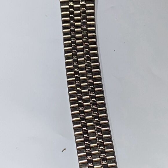 Oleg Cassini Women\'s Gold Silver Tone Band Rectangle Face Quartz Watch OS main image 6